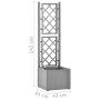 Arriate con enrejado y sistema de riego automático gris de vidaXL, Maceteros y jardineras - Ref: Foro24-317577, Precio: 103,8...
