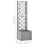Flowerbed with trellis and gray automatic irrigation system by vidaXL, Pots and planters - Ref: Foro24-317577, Price: 102,10 ...