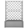 Arriate con enrejado y sistema de riego automático gris de vidaXL, Maceteros y jardineras - Ref: Foro24-317578, Precio: 149,7...