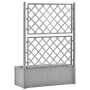 Flowerbed with trellis and gray automatic irrigation system by vidaXL, Pots and planters - Ref: Foro24-317578, Price: 146,97 ...