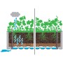 Arriate con enrejado y sistema de riego automático gris de vidaXL, Maceteros y jardineras - Ref: Foro24-317578, Precio: 149,7...