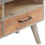 Mueble para TV madera maciza de mango rugosa gris 130x35x51 cm de vidaXL, Muebles TV - Ref: Foro24-321805, Precio: 184,82 €, ...