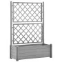 Jardinera con enrejado PP gris piedra 100x43x142 cm de vidaXL, Maceteros y jardineras - Ref: Foro24-317582, Precio: 135,34 €,...