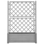 Jardinera con enrejado PP gris piedra 100x43x142 cm de vidaXL, Maceteros y jardineras - Ref: Foro24-317582, Precio: 149,99 €,...