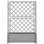Jardinera con enrejado PP gris piedra 100x43x142 cm de vidaXL, Maceteros y jardineras - Ref: Foro24-317582, Precio: 135,34 €,...
