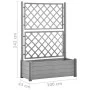 Jardinera con enrejado PP gris piedra 100x43x142 cm de vidaXL, Maceteros y jardineras - Ref: Foro24-317582, Precio: 135,34 €,...