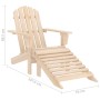 Silla jardín Adirondack con otomana madera maciza de abeto en Sillas de jardín | Comprar online en Foru.es