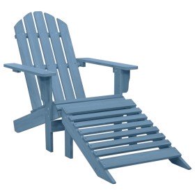Silla jardín Adirondack con otomana madera maciza de abeto azul en Sillas de jardín | Comprar online en Foru.es
