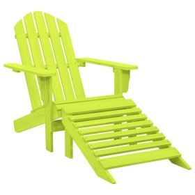 Silla jardín Adirondack con otomana madera maciza abeto verde en Sillas de jardín | Comprar online en Foru.es