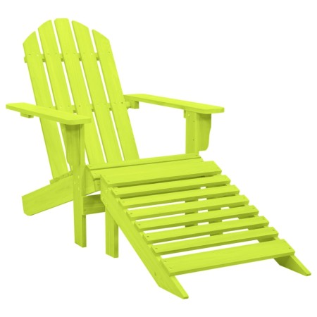 Silla jardín Adirondack con otomana madera maciza abeto verde en Sillas de jardín | Comprar online en Foru.es