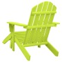 Silla jardín Adirondack con otomana madera maciza abeto verde en Sillas de jardín | Comprar online en Foru.es