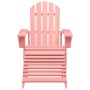 Silla jardín Adirondack con otomana madera maciza de abeto rosa en Sillas de jardín | Comprar online en Foru.es