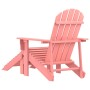 Silla jardín Adirondack con otomana madera maciza de abeto rosa en Sillas de jardín | Comprar online en Foru.es