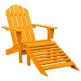Silla jardín Adirondack con otomana madera maciza abeto naranja en Sillas de jardín | Comprar online en Foru.es