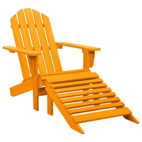 Silla jardín Adirondack con otomana madera maciza abeto naranja en Sillas de jardín | Comprar online en Foru.es