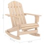 Silla mecedora de jardín Adirondack madera maciza de abeto en Sillas de jardín | Comprar online en Foru.es