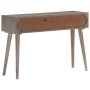 Mesa consola de madera maciza de mango gris 110x35x75 cm de vidaXL, Mesas auxiliares - Ref: Foro24-321807, Precio: 141,06 €, ...