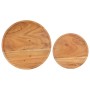 Juego de mesas de centro 2 pzas madera maciza de acacia y acero de vidaXL, Mesas de centro - Ref: Foro24-321706, Precio: 122,...