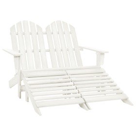 Silla Adirondack de jardín 2 plazas madera maciza abeto blanco en Sillas de jardín | Comprar online en Foru.es