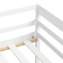 Estructura de cama de madera maciza de pino blanca 90x200 cm de vidaXL, Camas y somieres - Ref: Foro24-322052, Precio: 122,96...