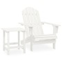 Silla con otomana y mesa jardín Adirondack macizo abeto blanco en Conjuntos de jardín | Comprar online en Foru.es