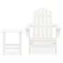 Silla con otomana y mesa jardín Adirondack macizo abeto blanco en Conjuntos de jardín | Comprar online en Foru.es