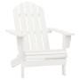 Silla con otomana y mesa jardín Adirondack macizo abeto blanco en Conjuntos de jardín | Comprar online en Foru.es