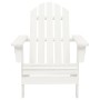 Silla con otomana y mesa jardín Adirondack macizo abeto blanco en Conjuntos de jardín | Comprar online en Foru.es