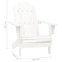 Silla con otomana y mesa jardín Adirondack macizo abeto blanco en Conjuntos de jardín | Comprar online en Foru.es