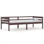 Estructura de cama madera maciza pino marrón oscuro 90x200 cm de vidaXL, Camas y somieres - Ref: Foro24-322054, Precio: 98,24...