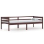 Estructura de cama madera maciza pino marrón oscuro 90x200 cm de vidaXL, Camas y somieres - Ref: Foro24-322054, Precio: 99,30...