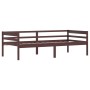 Estructura de cama madera maciza pino marrón oscuro 90x200 cm de vidaXL, Camas y somieres - Ref: Foro24-322054, Precio: 99,30...
