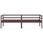 Estructura de cama madera maciza pino marrón oscuro 90x200 cm de vidaXL, Camas y somieres - Ref: Foro24-322054, Precio: 98,24...