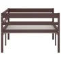 Estructura de cama madera maciza pino marrón oscuro 90x200 cm de vidaXL, Camas y somieres - Ref: Foro24-322054, Precio: 98,24...