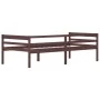 Estructura de cama madera maciza pino marrón oscuro 90x200 cm de vidaXL, Camas y somieres - Ref: Foro24-322054, Precio: 98,24...