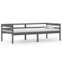 Estructura de cama madera maciza pino gris oscuro 90x200 cm de vidaXL, Camas y somieres - Ref: Foro24-322055, Precio: 131,82 ...