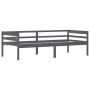 Estructura de cama madera maciza pino gris oscuro 90x200 cm de vidaXL, Camas y somieres - Ref: Foro24-322055, Precio: 131,82 ...