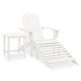 Silla con otomana y mesa jardín Adirondack macizo abeto blanco en Conjuntos de jardín | Comprar online en Foru.es