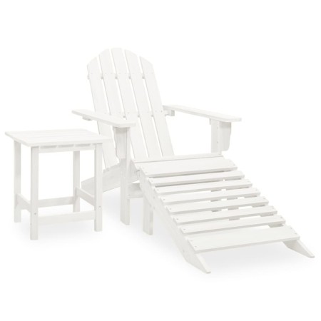 Silla con otomana y mesa jardín Adirondack macizo abeto blanco en Conjuntos de jardín | Comprar online en Foru.es