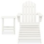 Silla con otomana y mesa jardín Adirondack macizo abeto blanco en Conjuntos de jardín | Comprar online en Foru.es