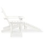 Silla con otomana y mesa jardín Adirondack macizo abeto blanco en Conjuntos de jardín | Comprar online en Foru.es