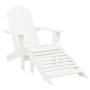 Silla con otomana y mesa jardín Adirondack macizo abeto blanco en Conjuntos de jardín | Comprar online en Foru.es