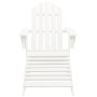 Silla con otomana y mesa jardín Adirondack macizo abeto blanco en Conjuntos de jardín | Comprar online en Foru.es