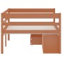 Cama con cajones y armario madera pino marrón miel 90x200 cm de vidaXL, Camas y somieres - Ref: Foro24-322058, Precio: 171,87...