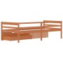 Cama con cajones y armario madera pino marrón miel 90x200 cm de vidaXL, Camas y somieres - Ref: Foro24-322058, Precio: 171,87...