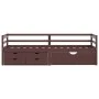 Cama con cajones y armario madera pino marrón oscuro 90x200 cm de vidaXL, Camas y somieres - Ref: Foro24-322059, Precio: 221,...