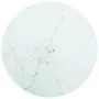 Weiße Tischplatte aus gehärtetem Glas und Marmor-Design, Ø30 x 0,8 cm von vidaXL, Tischplatten - Ref: Foro24-322245, Preis: 1...