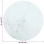 White tempered glass marble design table top Ø30x0.8 cm by vidaXL, Table tops - Ref: Foro24-322245, Price: 18,51 €, Discount: %