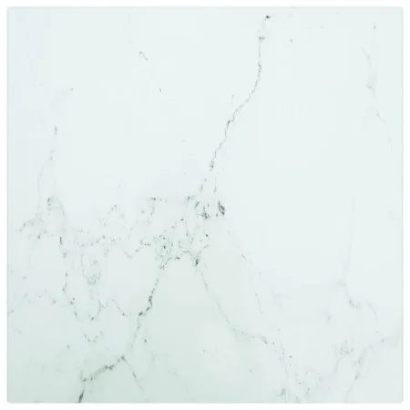 Marble design table top white tempered glass 30x30 cm 6 mm by vidaXL, Table tops - Ref: Foro24-322252, Price: 18,69 €, Discou...