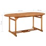 Mesa de comedor jardín 180x90x75 cm madera maciza de acacia en Mesas de jardín | Comprar online en Foru.es